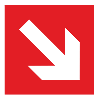 Product image for Знак - Направляющая стрелка под углом 45° F01-02