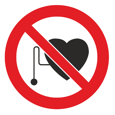 Product image for Знак - Запрещается работа (присутствие) людей со стимуляторами сердечной деятельности Р-11