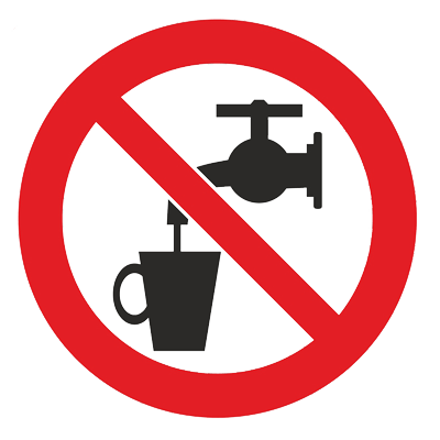 Product image for Знак - Запрещается использовать в качестве питьевой воды Р-05