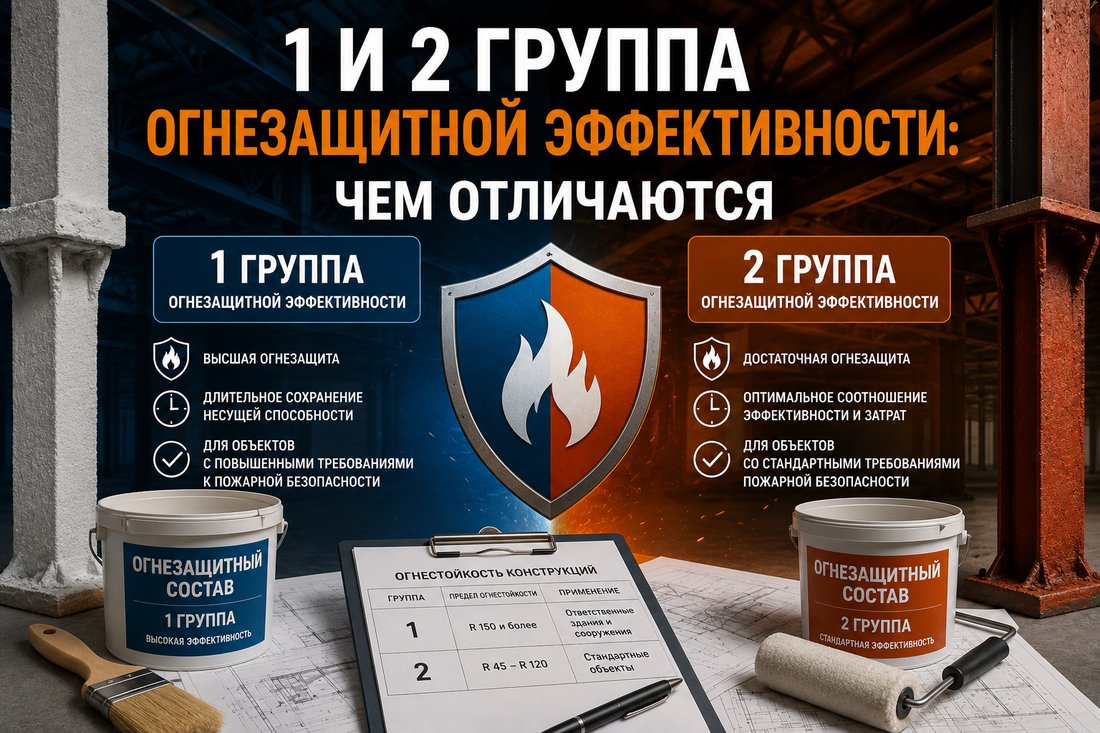 1 и 2 группа огнезащитной эффективности 1 и 2 группа огнезащитной эффективности — чем отличаются